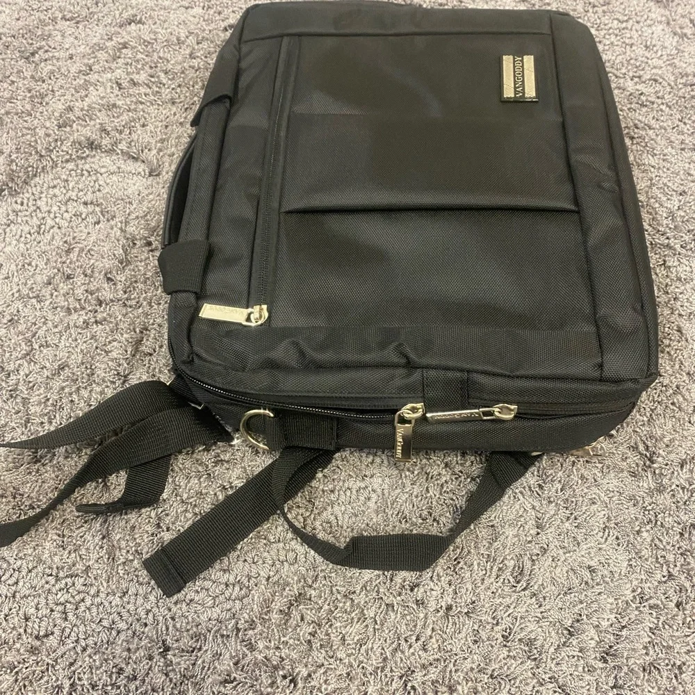 Black Men's Laptop Bag with Shoulder Strap-NWOT